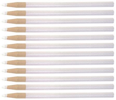 Box of 12 White China Markers