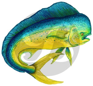 Dolphin Fish (Action) Decal