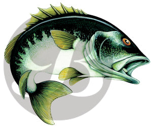 158, Largemouth Bass (Action) Fishing Rod Decal