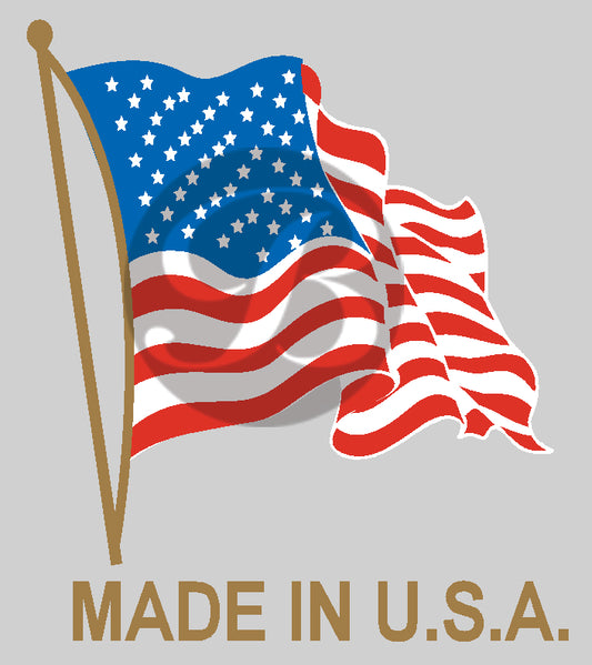 Non-Iridescent Made in USA Flag Decal