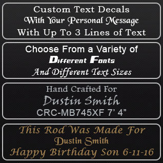 Custom Text Decal For Fishing Rods – Custom Rod Components