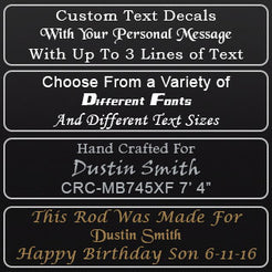 Custom Text Decal For Fishing Rods – Custom Rod Components